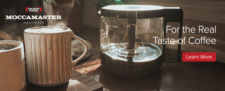 banner advertising moccamaster coffee carafe