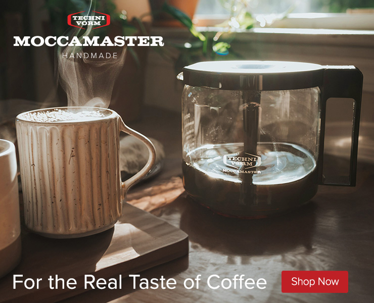 banner advertising moccamaster coffee maker