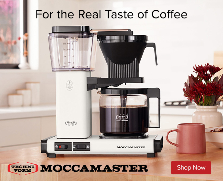 banner advertising moccamaster coffee maker