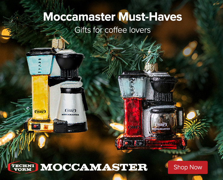 banner advertising moccamaster coffee maker