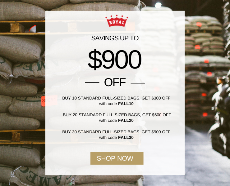 banner advertising royal coffee $900 pallet promo