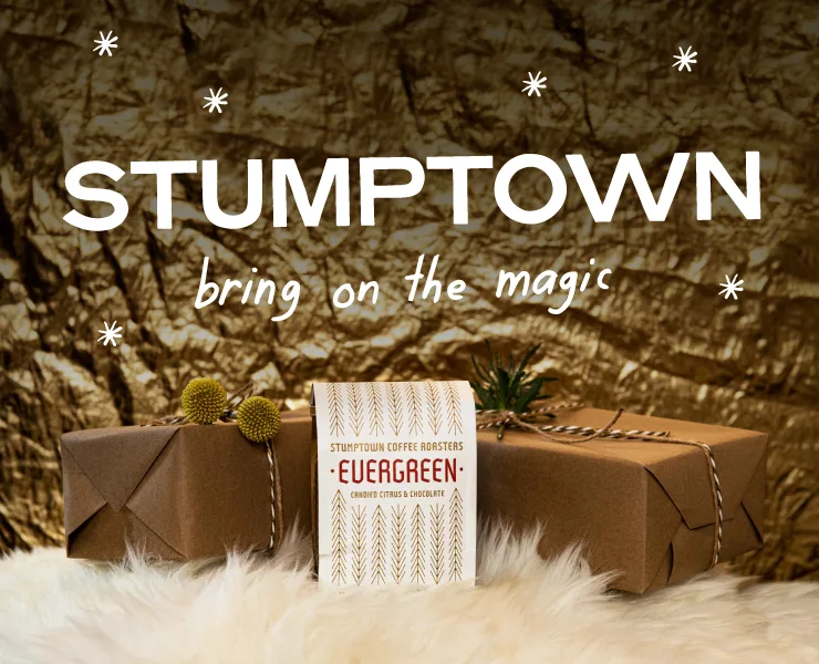 banner advertising stumptown coffee roasters